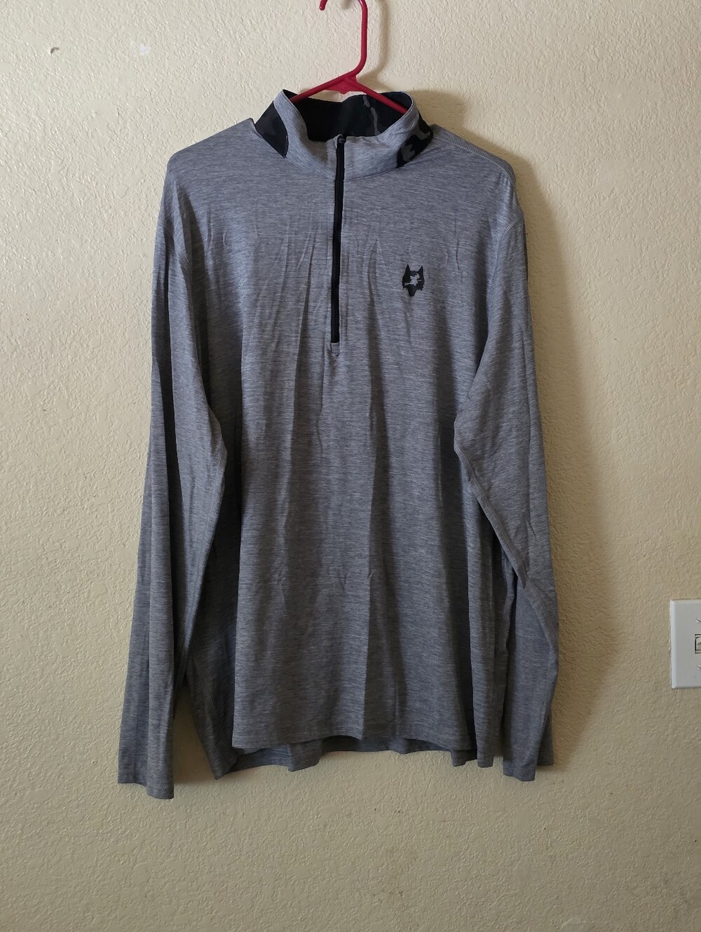 Greyson Heather Gray Long-Sleeve Quarter-Zip Performance Top Size XXL